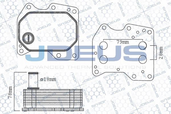 Jdeus 412M29 - Масляний радіатор, рухове масло autocars.com.ua