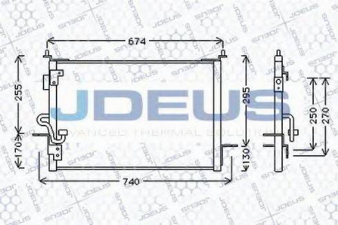 Jdeus 702M20 - Конденсатор, кондиціонер autocars.com.ua