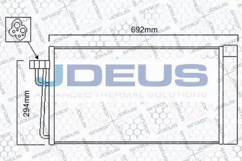 Jdeus 705M23 - Конденсатор, кондиціонер autocars.com.ua