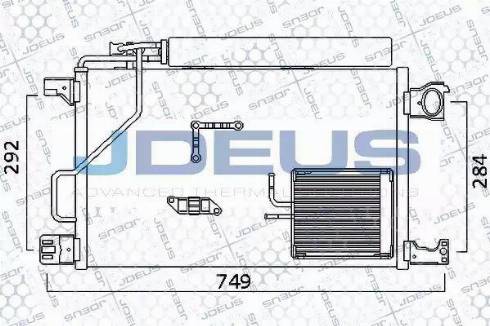 Jdeus 717M44 - Конденсатор, кондиціонер autocars.com.ua