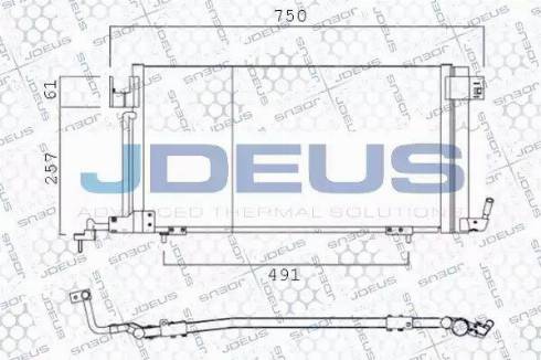 Jdeus 721M20 - Конденсатор, кондиціонер autocars.com.ua