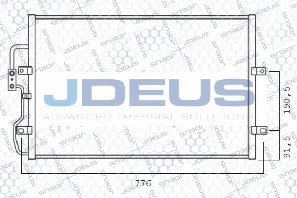 Jdeus 721M23 - Конденсатор, кондиціонер autocars.com.ua