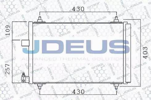 Jdeus 721M39 - Конденсатор, кондиціонер autocars.com.ua