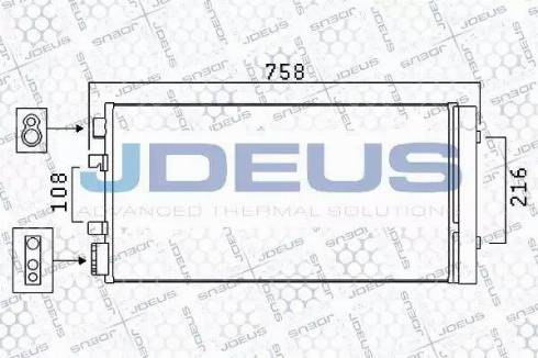 Jdeus 723M90 - Конденсатор, кондиціонер autocars.com.ua