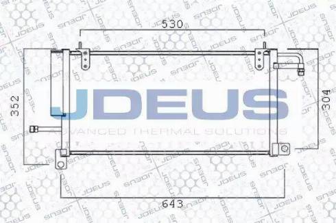 Jdeus 725B08 - Конденсатор, кондиціонер autocars.com.ua