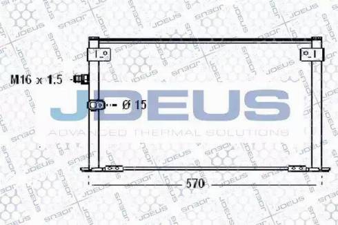 Jdeus 728M58 - Конденсатор, кондиціонер autocars.com.ua