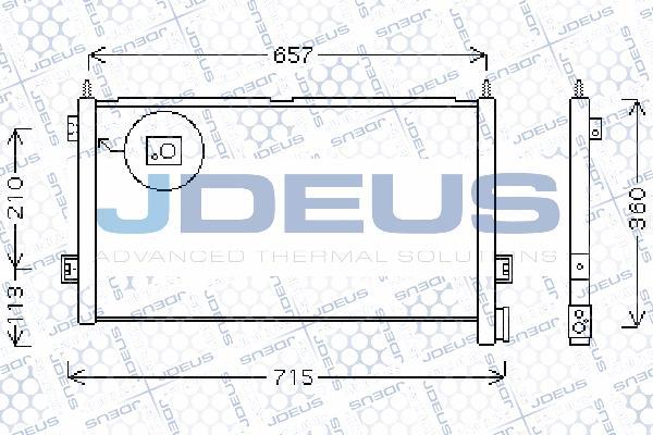 Jdeus 731M12 - Конденсатор, кондиціонер autocars.com.ua