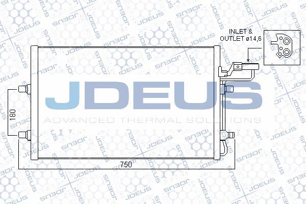 Jdeus 731M14 - Конденсатор, кондиціонер autocars.com.ua