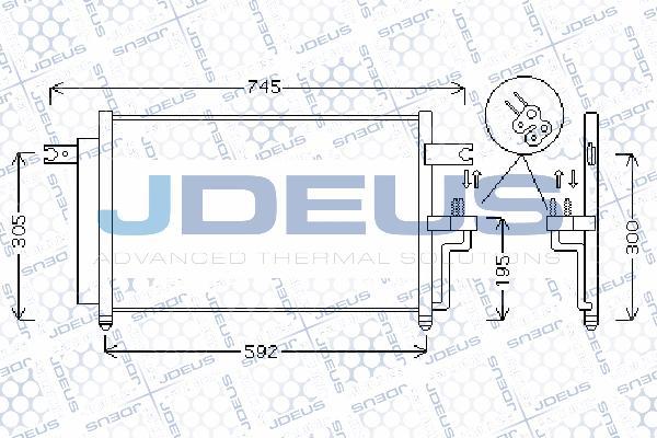 Jdeus 754M21 - Конденсатор, кондиціонер autocars.com.ua