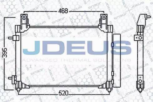 Jdeus 756M11 - Конденсатор, кондиціонер autocars.com.ua