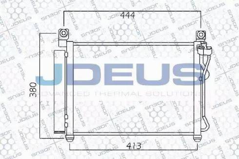 Jdeus 765M14 - Конденсатор, кондиціонер autocars.com.ua