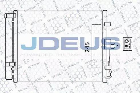 Jdeus 765M15 - Конденсатор, кондиціонер autocars.com.ua