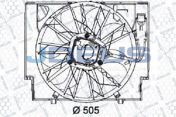 Jdeus EV0050230 - Вентилятор, охолодження двигуна autocars.com.ua