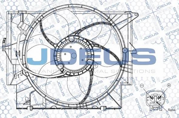 Jdeus EV0050680 - Вентилятор, охолодження двигуна autocars.com.ua