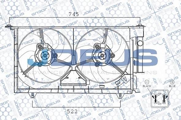 Jdeus EV0070120 - Вентилятор, охолодження двигуна autocars.com.ua