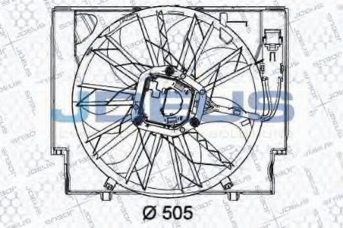 Jdeus EV050680 - Вентилятор, охолодження двигуна autocars.com.ua