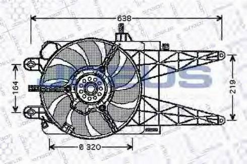 Jdeus EV11M600 - Вентилятор, охолодження двигуна autocars.com.ua