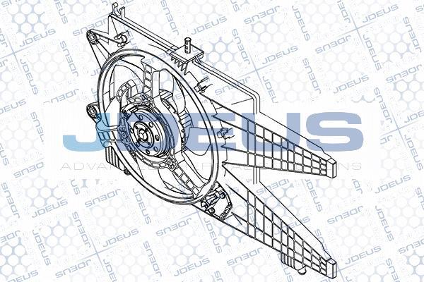 Jdeus EV823500 - Вентилятор, охолодження двигуна autocars.com.ua