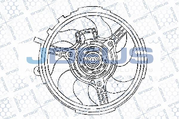 Jdeus EV842700 - Вентилятор, охолодження двигуна autocars.com.ua