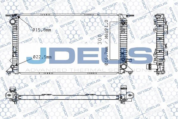 Jdeus M-0010460 - Радіатор, охолодження двигуна autocars.com.ua