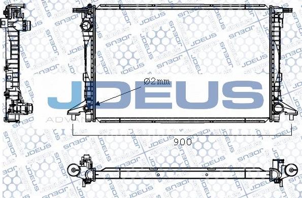 Jdeus M0010620 - Радіатор, охолодження двигуна autocars.com.ua