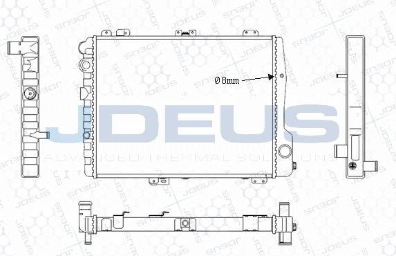 Jdeus M-0010730 - Радіатор, охолодження двигуна autocars.com.ua