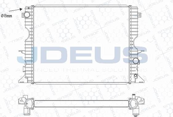 Jdeus M-0020250 - Радіатор, охолодження двигуна autocars.com.ua