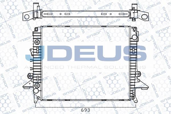 Jdeus M-002038A - Радіатор, охолодження двигуна autocars.com.ua