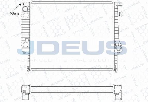 Jdeus M-0050440 - Радіатор, охолодження двигуна autocars.com.ua