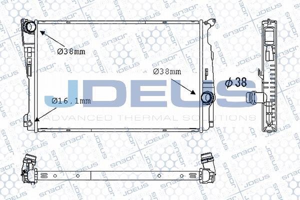 Jdeus M-0050640 - Радіатор, охолодження двигуна autocars.com.ua