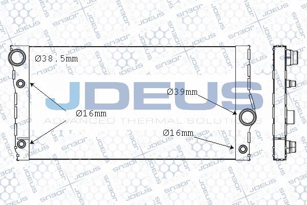 Jdeus M-005085A - Радіатор, охолодження двигуна autocars.com.ua