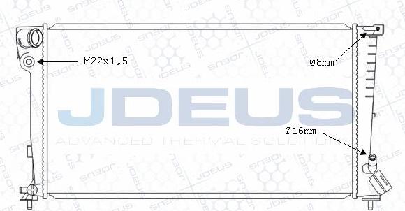 Jdeus M-0070120 - Радіатор, охолодження двигуна autocars.com.ua