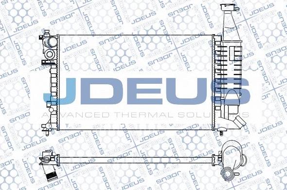 Jdeus M-007046A - Радіатор, охолодження двигуна autocars.com.ua