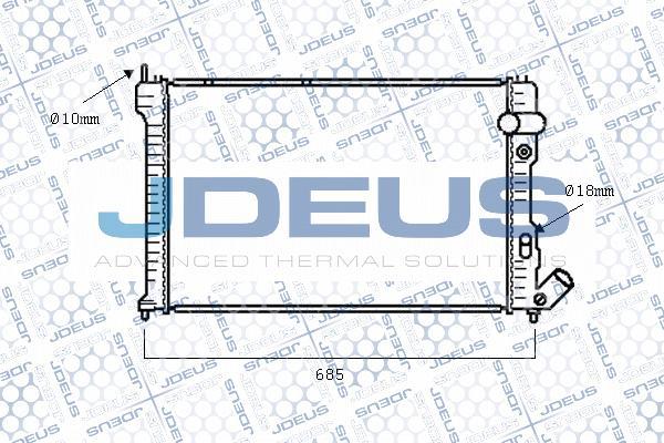 Jdeus M-0070600 - Радіатор, охолодження двигуна autocars.com.ua