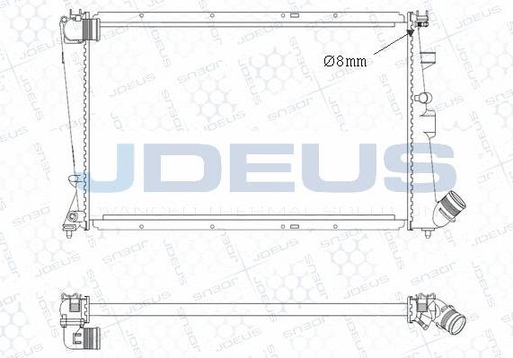 Jdeus M-007073A - Радіатор, охолодження двигуна autocars.com.ua