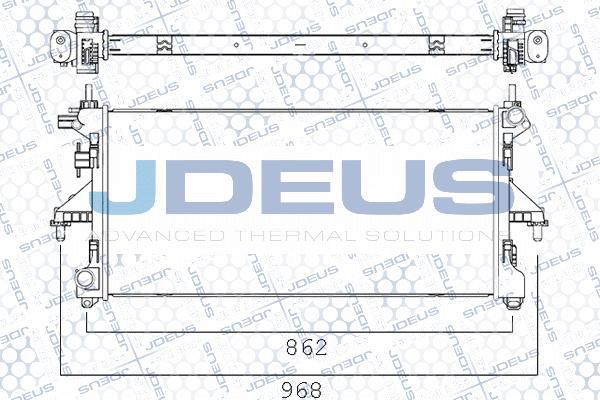 Jdeus M-011121A - Радіатор, охолодження двигуна autocars.com.ua