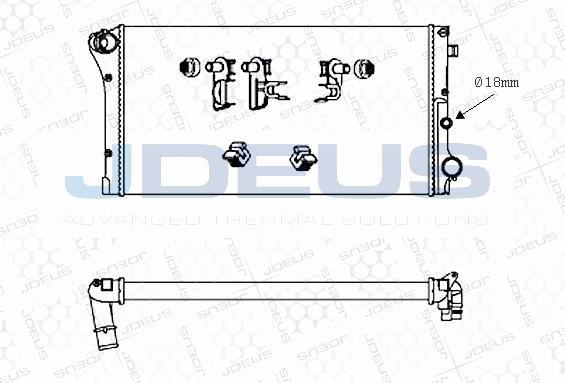 Jdeus M-0111310 - Радіатор, охолодження двигуна autocars.com.ua