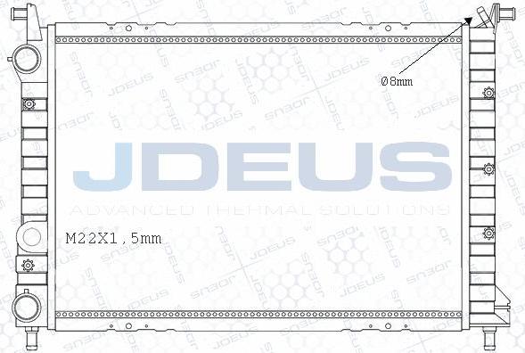 Jdeus M-0111550 - Радіатор, охолодження двигуна autocars.com.ua