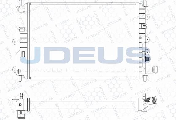 Jdeus M-0120560 - Радіатор, охолодження двигуна autocars.com.ua