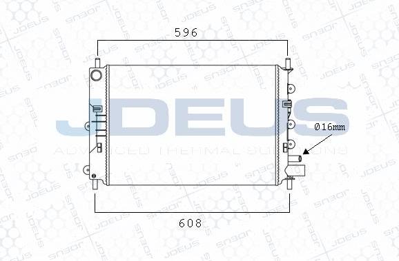 Jdeus M-0120561 - Радіатор, охолодження двигуна autocars.com.ua