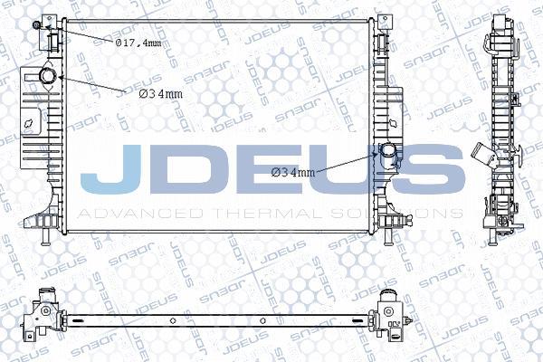Jdeus M-0120660 - Радіатор, охолодження двигуна autocars.com.ua