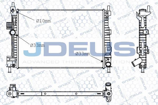 Jdeus M-0120800 - Радіатор, охолодження двигуна autocars.com.ua