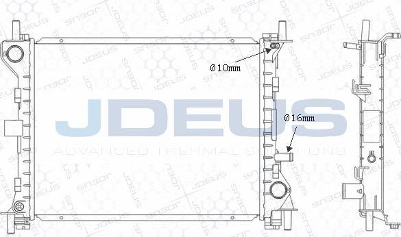 Jdeus M-0121040 - Радіатор, охолодження двигуна autocars.com.ua