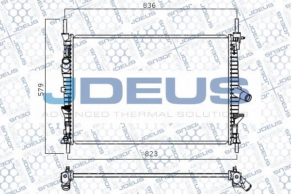 Jdeus M-0121250 - Радіатор, охолодження двигуна autocars.com.ua