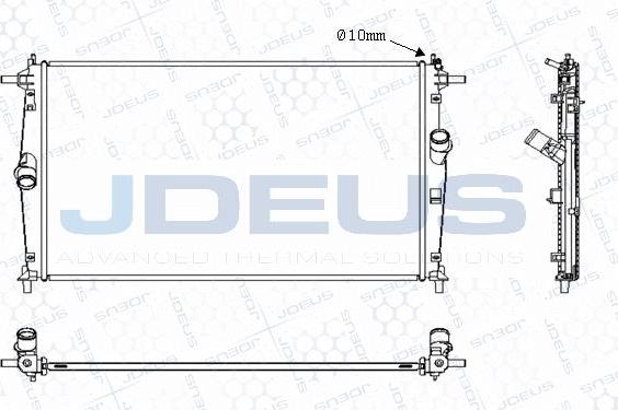 Jdeus M-0160480 - Радіатор, охолодження двигуна autocars.com.ua