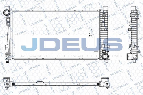 Jdeus M-0170550 - Радіатор, охолодження двигуна autocars.com.ua