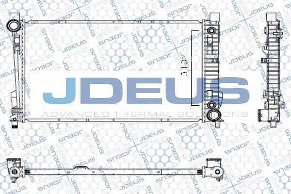 Jdeus M-0170580 - Радіатор, охолодження двигуна autocars.com.ua