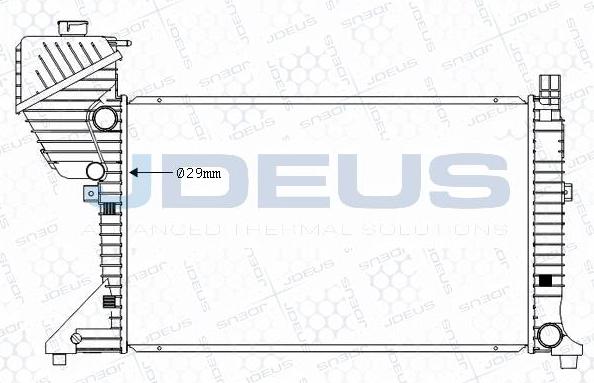 Jdeus M-0170840 - Радіатор, охолодження двигуна autocars.com.ua