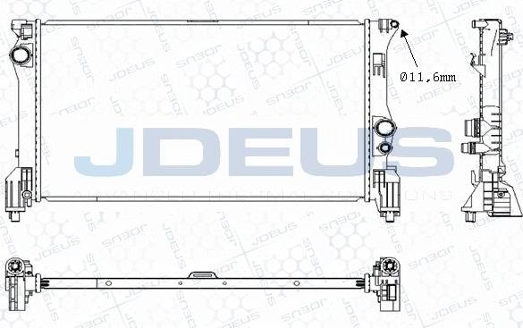 Jdeus M-0171090 - Радіатор, охолодження двигуна autocars.com.ua