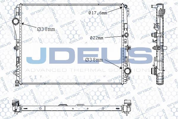Jdeus M-0171230 - Радіатор, охолодження двигуна autocars.com.ua